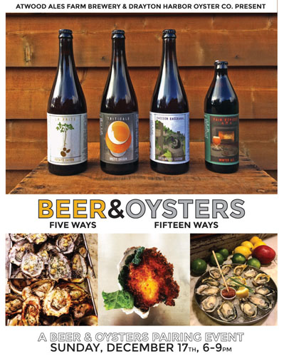 Atwood Ales + Drayton Harbor Oyster Dinner 12/17