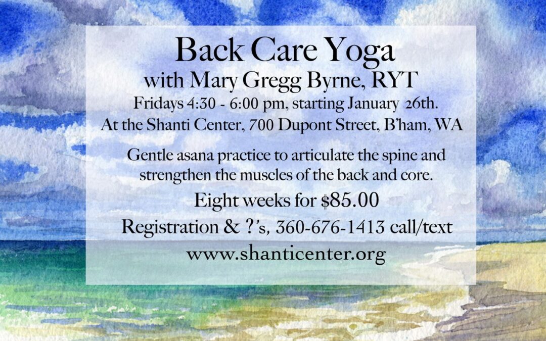 Back Care Yoga at Shanti Center