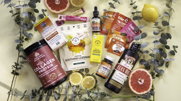 Selection of supplements and wellness products from the Community Food Co-op