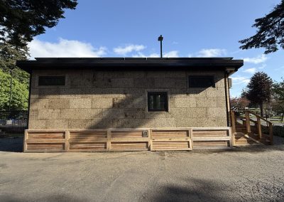 View of the side of Project ZeNETH tiny home
