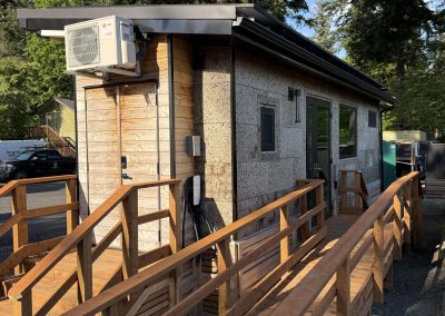 Ramp into Project ZeNETH tiny home
