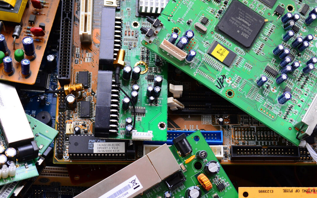 Old electronics mainboards in private collection