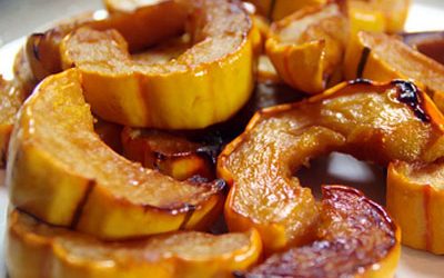 Roasted Delicata Squash with Honey and Sea Salt