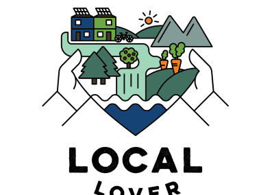 Graphic of hearts holding a community