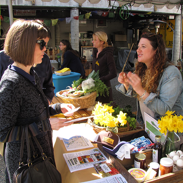 Meeting farmers at the CSA Fair